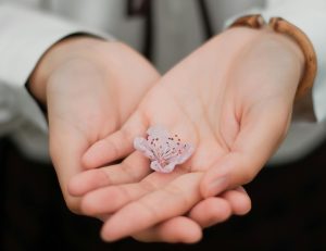 Hand with flowers